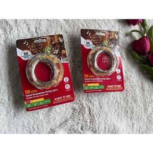BeatSync 50 LED Sound Responsive Fairy Lights NEW 2 Packs